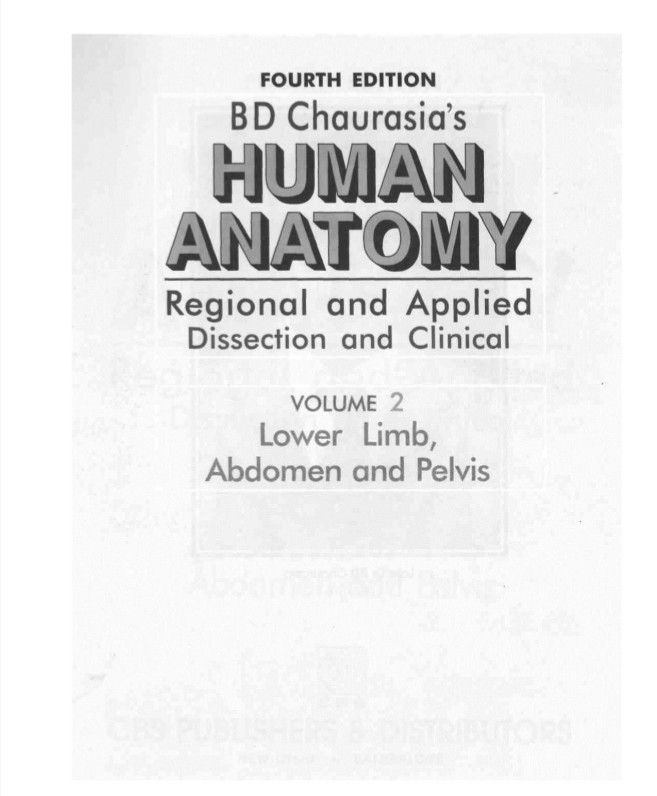 BDC Volume 2 Lower Limb Abdomen and Pelvis pdf download for free