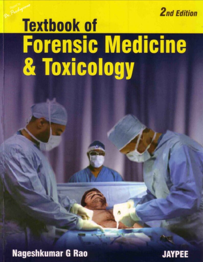 Forensic Medicine by Nageshwar Rao Agad Tantra Toxicology book pdf download
